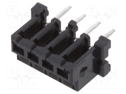 Socket; wire-wire/PCB; female; DF3; 2mm; PIN: 4; THT; on PCBs