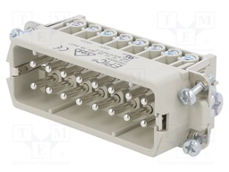 Connector: rectangular; male; EPIC H-A; PIN: 16; 16+PE; size H-A 16