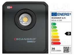 Lamp: working; 6500K; IP65; SCANGRIP CONNECT; 400lm,4000lm; 30W