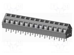 Connector: PCB terminal block; terminal; angled 45°; on PCBs