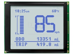 Display: LCD; 160x128; STN Positive; grey; 129x102mm; LED; 2x10
