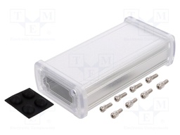 Enclosure: multipurpose; X: 68.7mm; Y: 129mm; Z: 35.2mm; silver