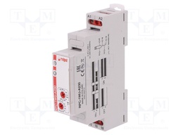 Timer; 1s÷10days; SPDT; 24VDC/16A,250VAC/16A; 230VAC; DIN; PIN: 5