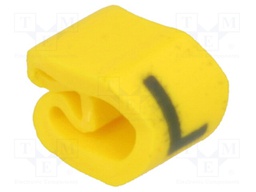 Markers for cables and wires; Label symbol: L; 2÷5mm; PVC; yellow