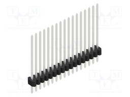 Connector: pin strips; pin header; male; PIN: 17; 1.27mm; THT; 1x17