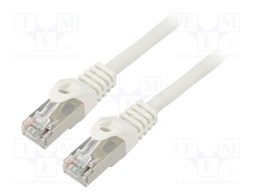 Patch cord; F/UTP; 6; stranded; CCA; PVC; white; 30m; 26AWG; Cores: 8