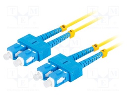 Fiber patch cord; SC/UPC,both sides; 5m; 9/125um; LSZH; blue