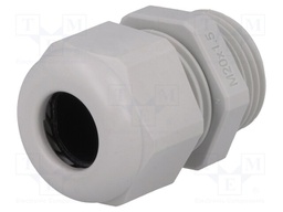 Gland; M20; IP68; 6÷12mm; Mat: thermoplastic; grey