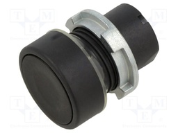 Switch: push-button; 22mm; Stabl.pos: 1; black; none; IP65; flat