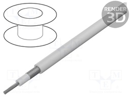 Wire; 1x22AWG; stranded; Cu; PTFE; white; -65÷200°C; 600V; CPR: Eca