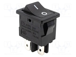 ROCKER; SPST; OFF-ON; 16A/125VAC; black; none; RA8; Body: black