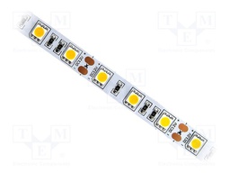 LED tape; white warm; 5050; 24V; LED/m: 60; 10mm; white PCB; IP20