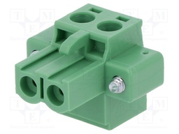 Pluggable terminal block; 5mm; ways: 2; straight; plug; female