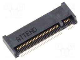 Connector: M.2 (NGFF); horizontal; SMT; gold flash; PIN: 67; 0.5A