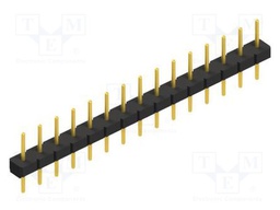 Connector: pin strips; pin header; male; PIN: 15; 2.54mm; THT; 1x15