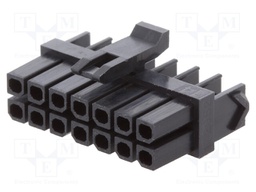 Plug; wire-board; female; Micro-Fit TPA; 3mm; PIN: 14; w/o contacts