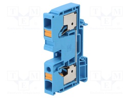 Splice terminal: rail; 10mm2; ways: 1; terminals: 2; blue; wemid