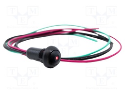 Switch: push-button; Pos: 2; SPST-NO; 0.1A/50VDC; 0.125A/125VAC