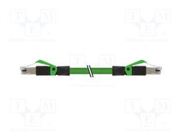 Patch cord; RJ45 plug,both sides; 5; stranded; Cu; PVC; green; 25m