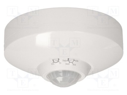Motion sensor; wall mount; 230VAC; IP20; 8m; Range: 10s÷15min; 360°
