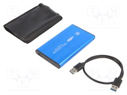 Hard discs housing: 2,5"; PnP; V: SATA III,USB 3.0; USB,SATA; blue