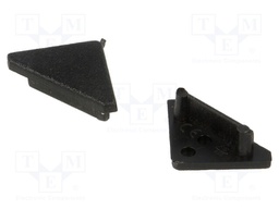 Cap for LED profiles; black; ABS; Application: CABI12