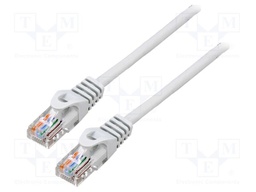 Patch cord; U/UTP; 5e; stranded; CCA; PVC; grey; 1.5m; 26AWG; Cores: 8