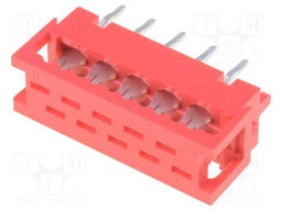 Adapter; wire-board; PIN: 10; IDC,THT; on PCBs,for ribbon cable