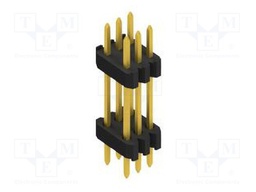 Connector: pin strips; pin header; male; PIN: 6; 1.27mm; THT; 2x3