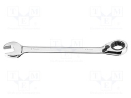 Wrench; combination spanner,with ratchet; 17mm; with switch