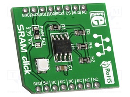 Click board; SRAM memory; SPI; 23LC1024; mikroBUS connector