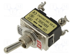 Switch: toggle; Pos: 2; DPST; OFF-ON; 15A/250VAC; Leads: screw; IP40
