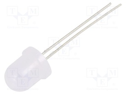 LED; 8mm; white warm; 1120÷1560mcd; 30°; Front: convex; 12V; 225mW