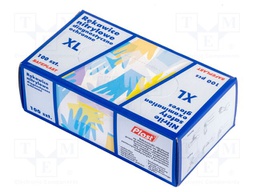 Protective gloves; Size: XL; blue; nitryl; 100pcs.