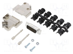 D-Sub HD; PIN: 26; male; shielded,metalized; angled 45°; soldering