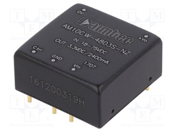 Converter: DC/DC; 10W; Uin: 18÷75V; 3.3VDC; Iout: 2.4A; 1"x1"; 15g