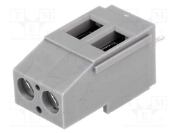 PCB terminal block; angled 90°; 5mm; ways: 2; on PCBs; 2.5mm2; 20A