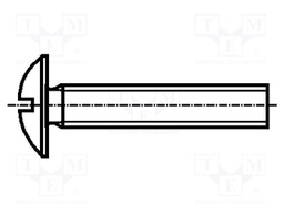Screw; M6x50; Head: button; slotted; plastic; Strength cl: 6.6