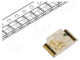 LED; SMD; 0805; blue; 30÷90mcd; 2x1.25x1.05mm; 30°; λd: 470nm