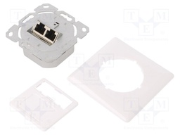 Socket; RJ45; Cat: 6a; shielded,double; 22AWG÷24AWG; Colour: white