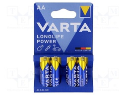 Battery: alkaline; AA; 1.5V; non-rechargeable; 4pcs; HIGH ENERGY
