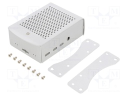 Enclosure: for computer; Raspberry Pi 4 B; aluminium; silver