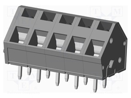 Connector: PCB terminal block; terminal; angled 45°; on PCBs