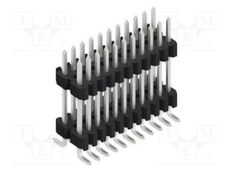 Connector: pin strips; pin header; male; PIN: 22; 1.27mm; SMT; 2x11