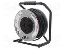 Extension lead; reel,with non-rotating sockets; Sockets: 4; 40m