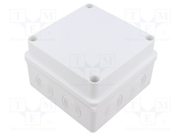 Enclosure: junction box; X: 125mm; Y: 125mm; Z: 80mm; wall mount