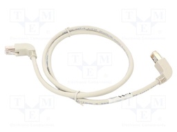 Patch cord; S/FTP; Cat: 6; Cu; 1m; LSZH; grey; 26AWG; halogen free