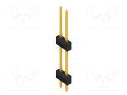 Connector: pin strips; pin header; male; PIN: 2; 2.54mm; THT; 2x1