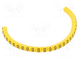 Markers for cables and wires; Label symbol: 8; 1.3÷3mm; PVC; PA