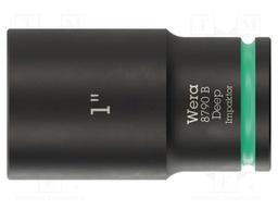 Socket; 6-angles,inch,socket spanner,impact; HEX 1"; 3/8"; 63mm